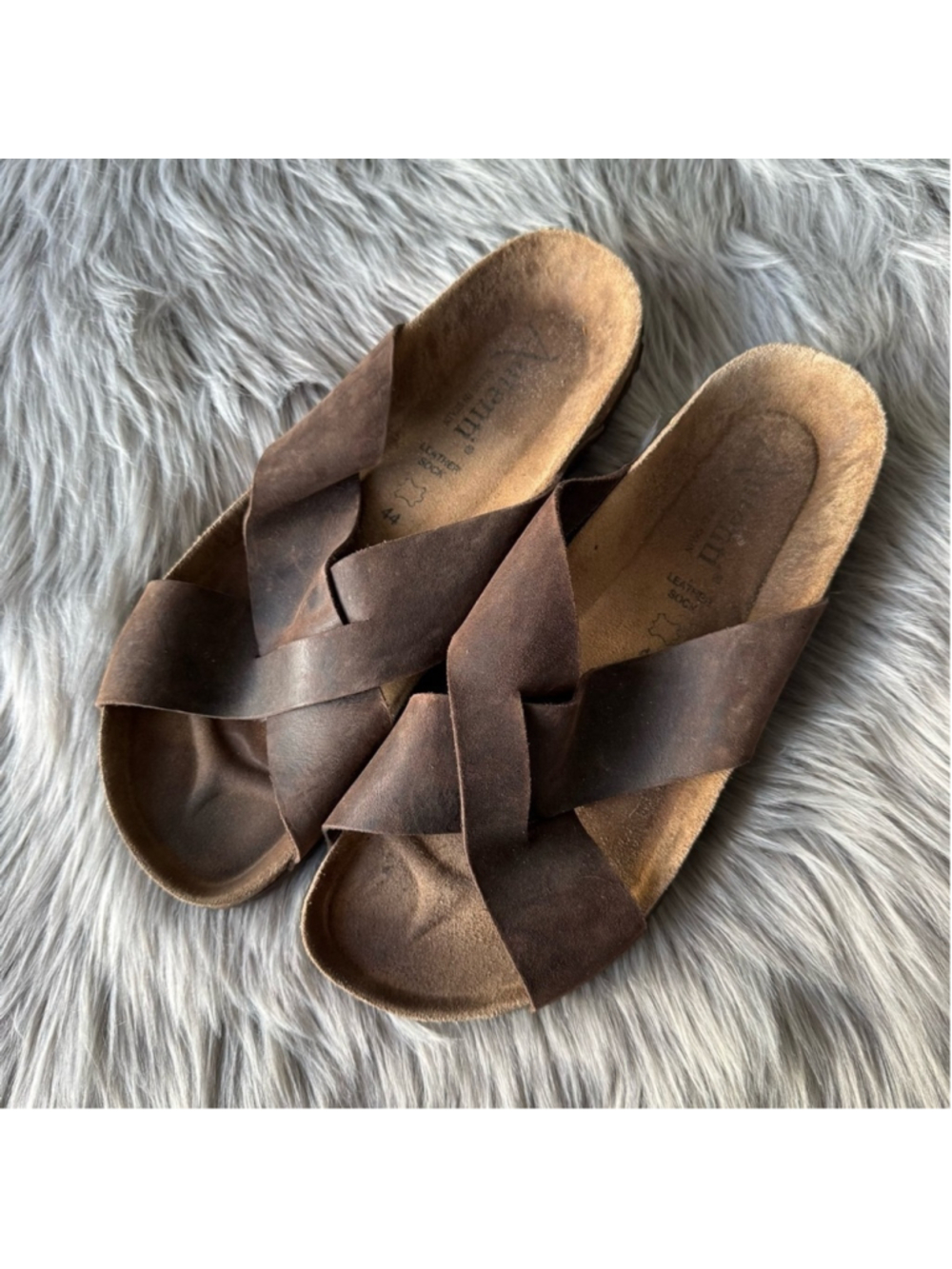 Birkenstock style Spain Autenti leather slippers